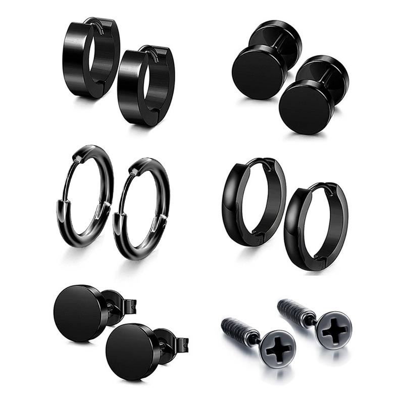 Street Fashion Earrings - 1 PC Men Punk Stainless Titanium