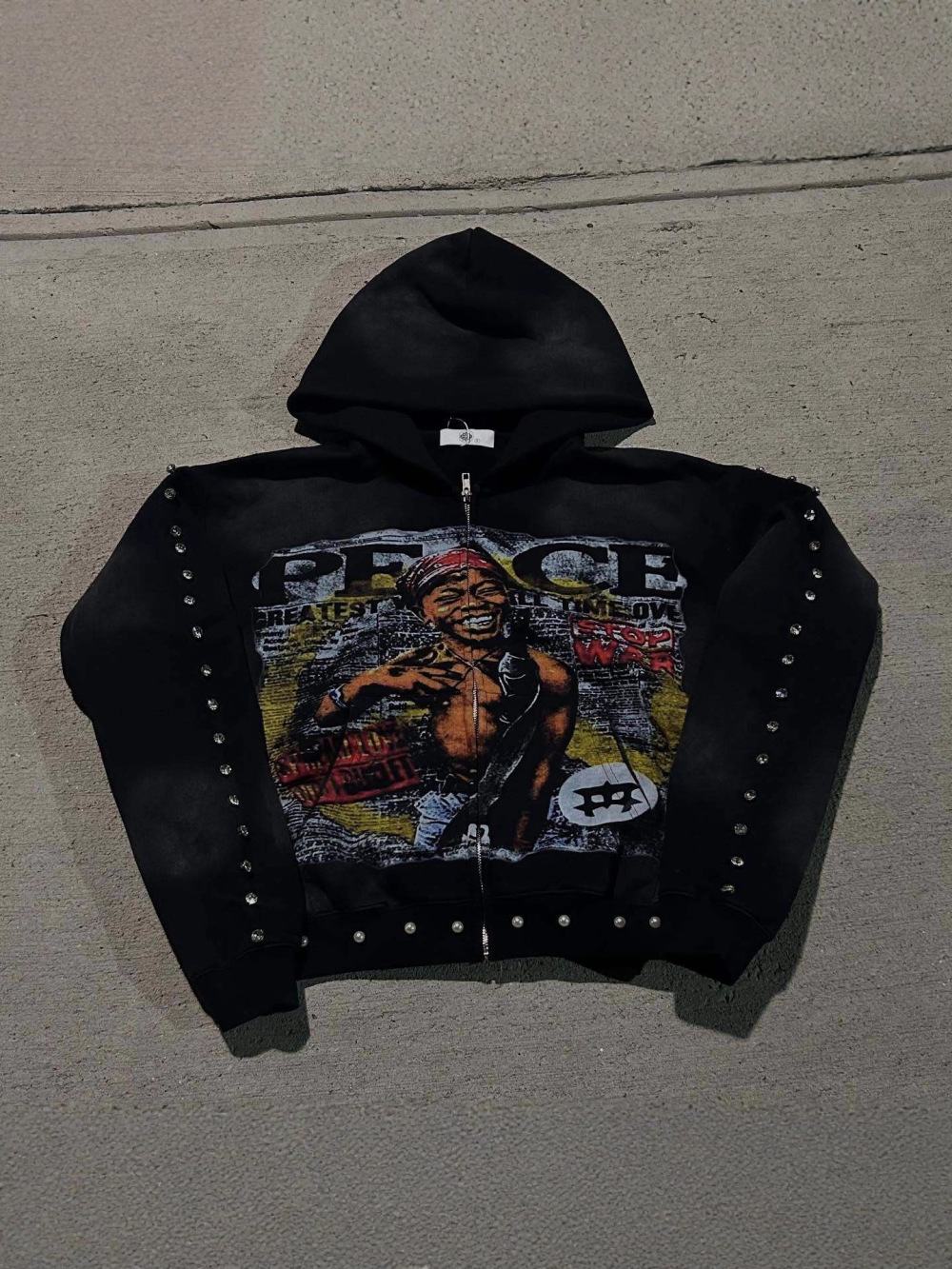 Street Fashion Zip Up Hoodie - 2026 new American hip-hop loose hoodie