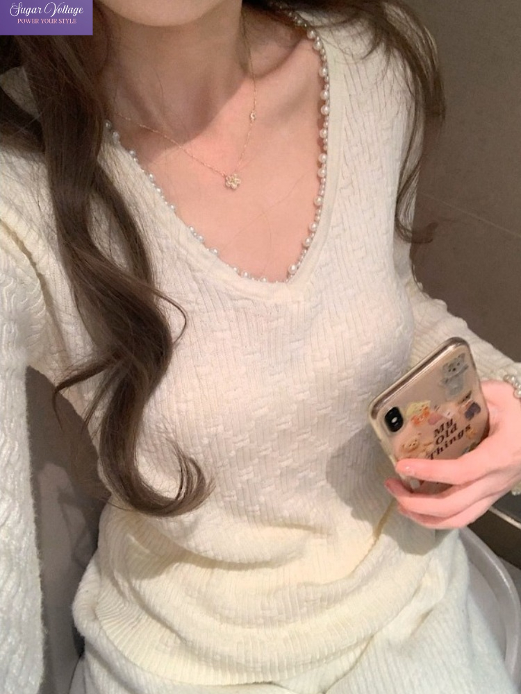 Street Fashion Outfit Girl - American Vintage Hot Girl Style Knit