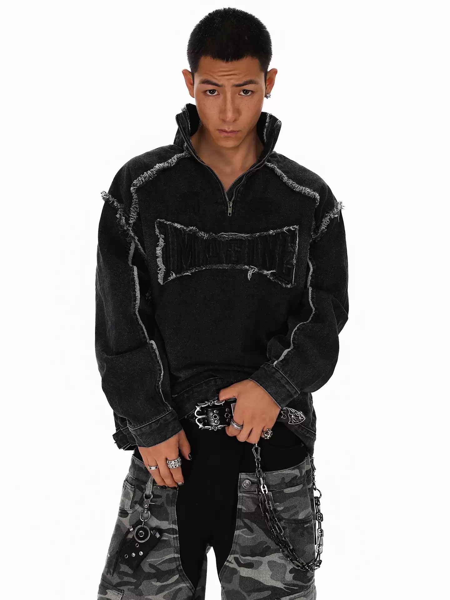 Street Fashion Style - American Style High Street Splicing For