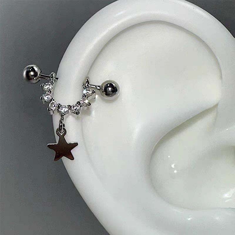 Street Fashion Earrings - Sexy Trendy Zircon Star Piercing Stud