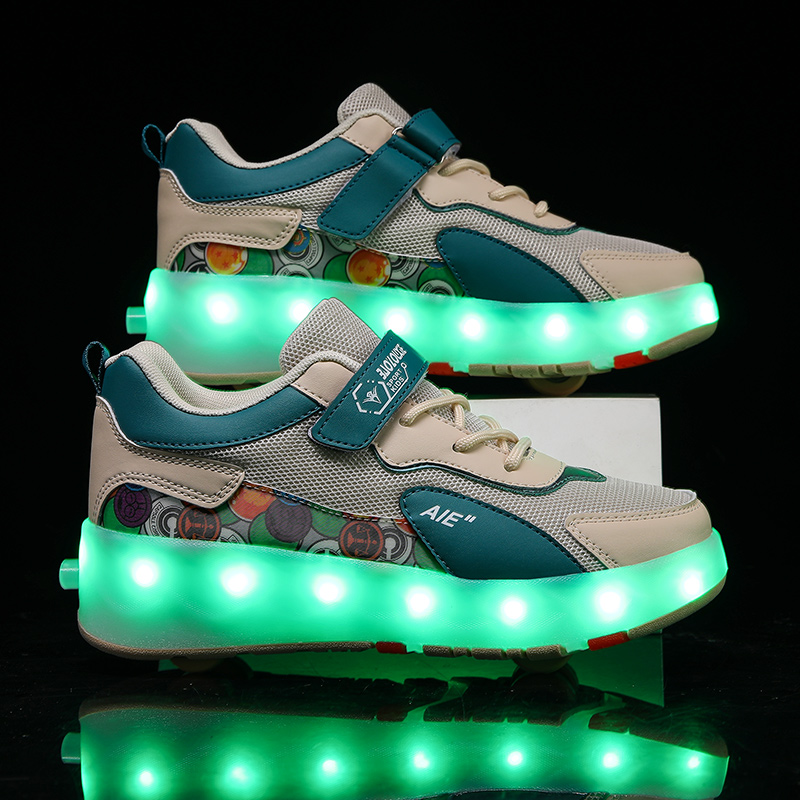 Street Fashion Shoes - Youth Roller Shoes With 4 Wheels