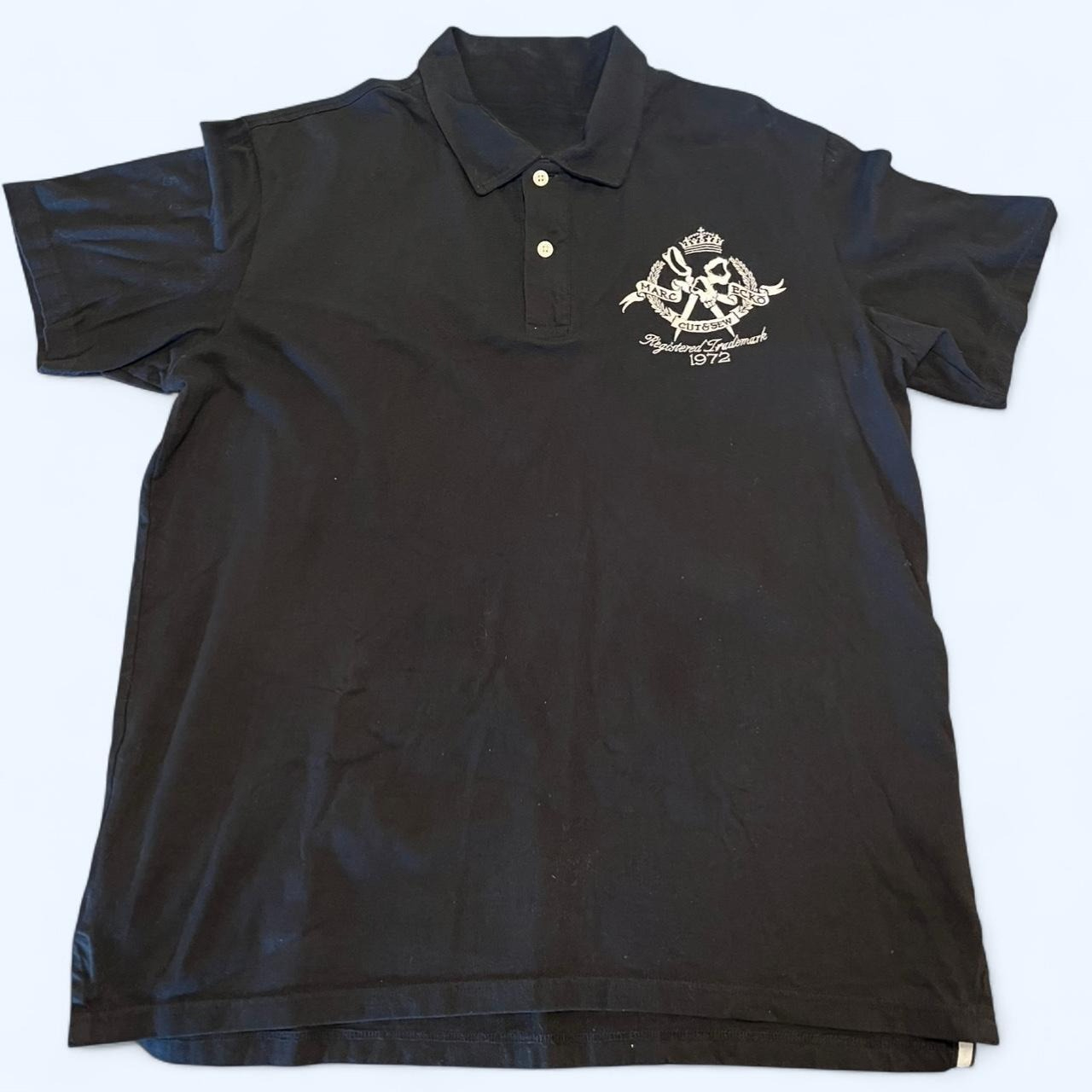 Street Fashion England - Men's Black Polo-shirts Short-Sleeve Streetwear Y2K