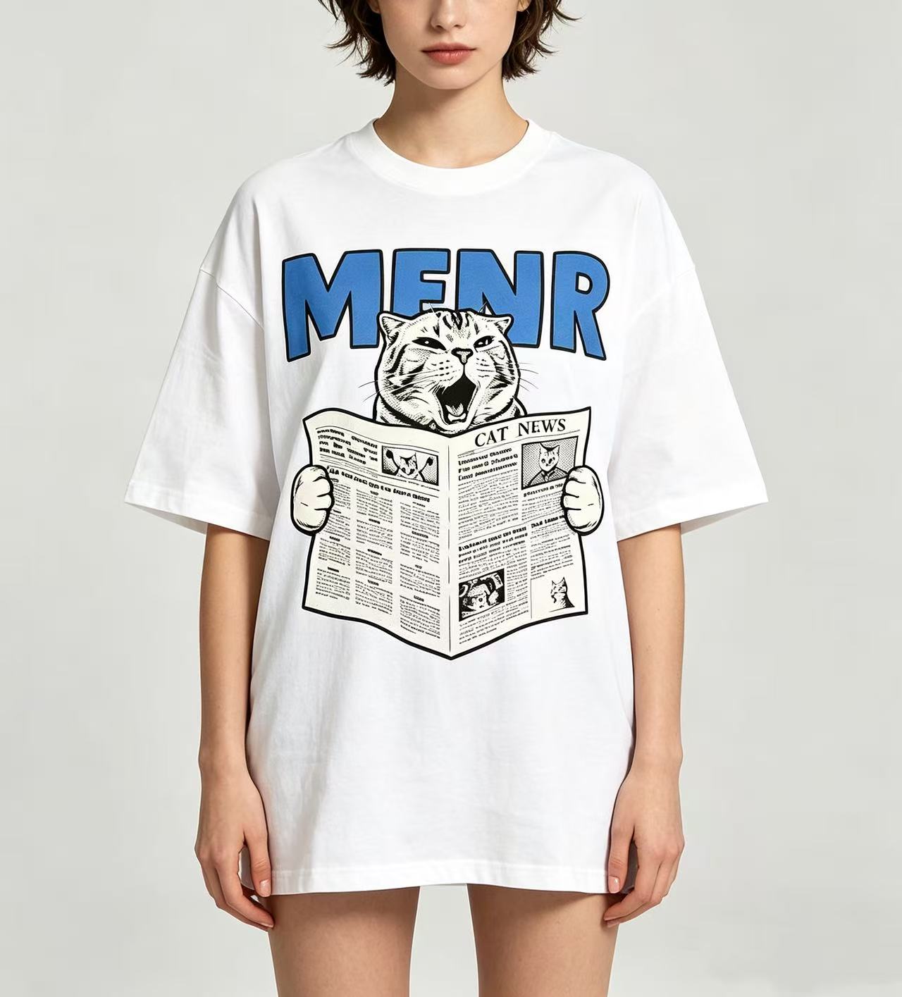 Fashion Street Cat - Unisex Funny Cat Reading Newspaper Graphic