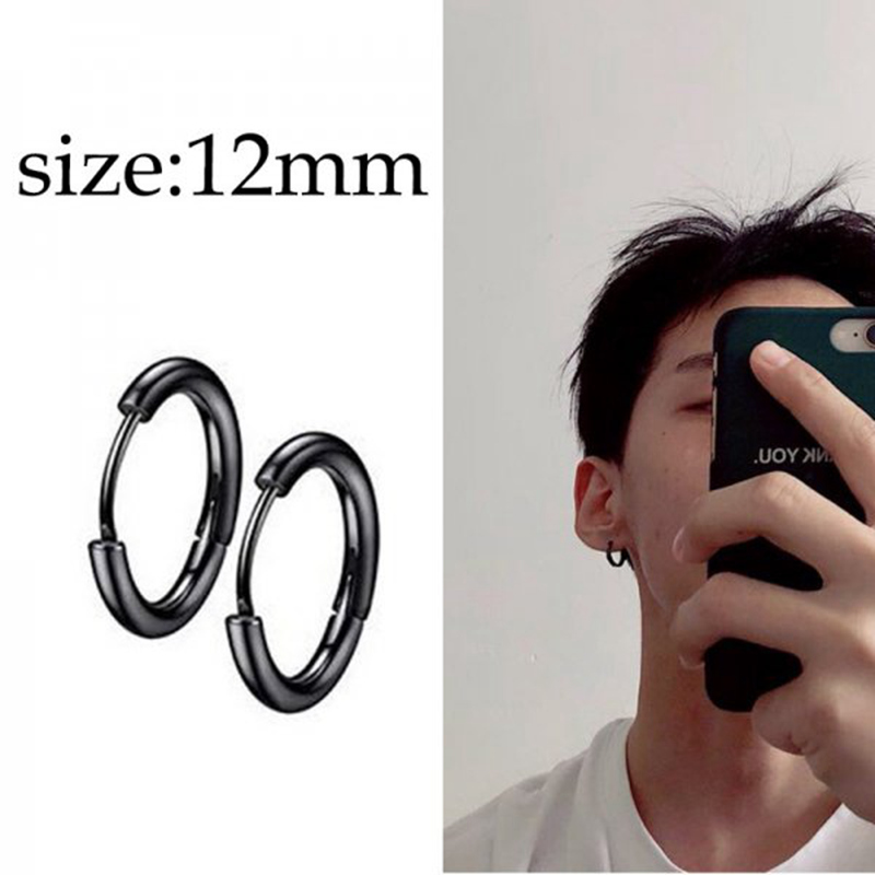 1 PC Men Punk Stainless Titani - Street Fashion Earrings review and price