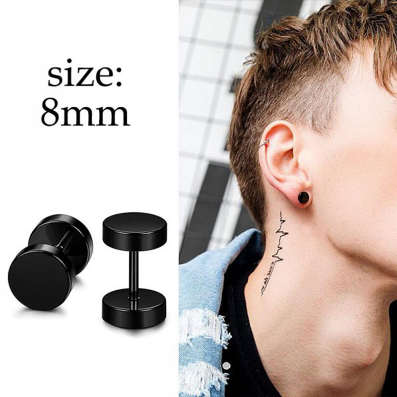 1 PC Men Punk Stainless Titani - Street Fashion Earrings review and price