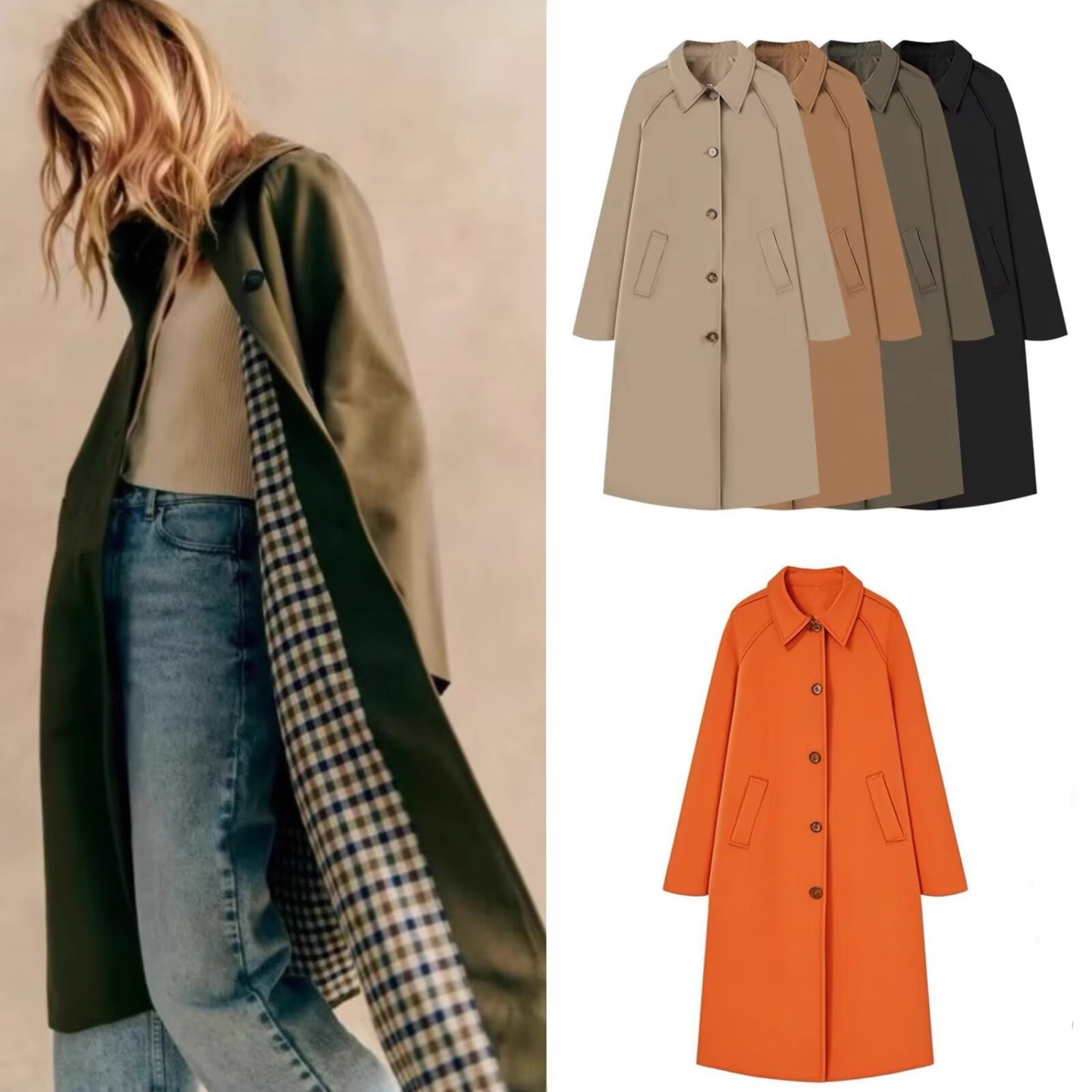 Women's Fashion Long Trench Co - Street Fashion England review and price