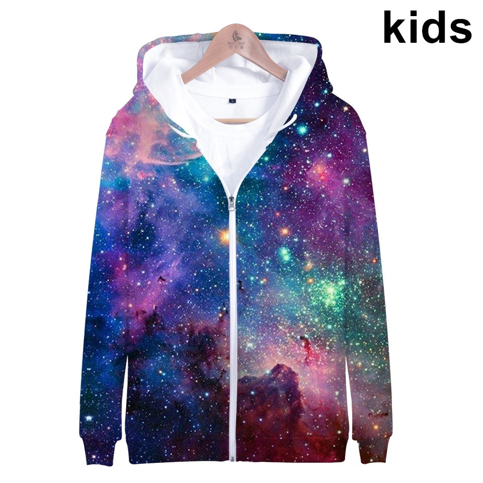 Coat Star Space Galaxy Hooded  - Street Fashion Zip Up Hoodie review and price