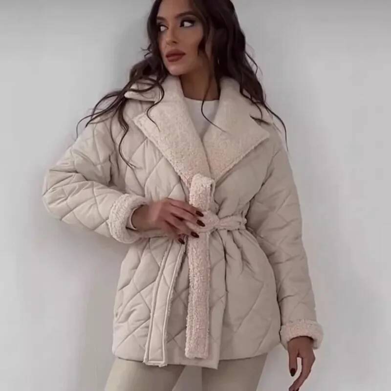 Elegant Quilted With Faux Fur  - Street Fashion England review and price