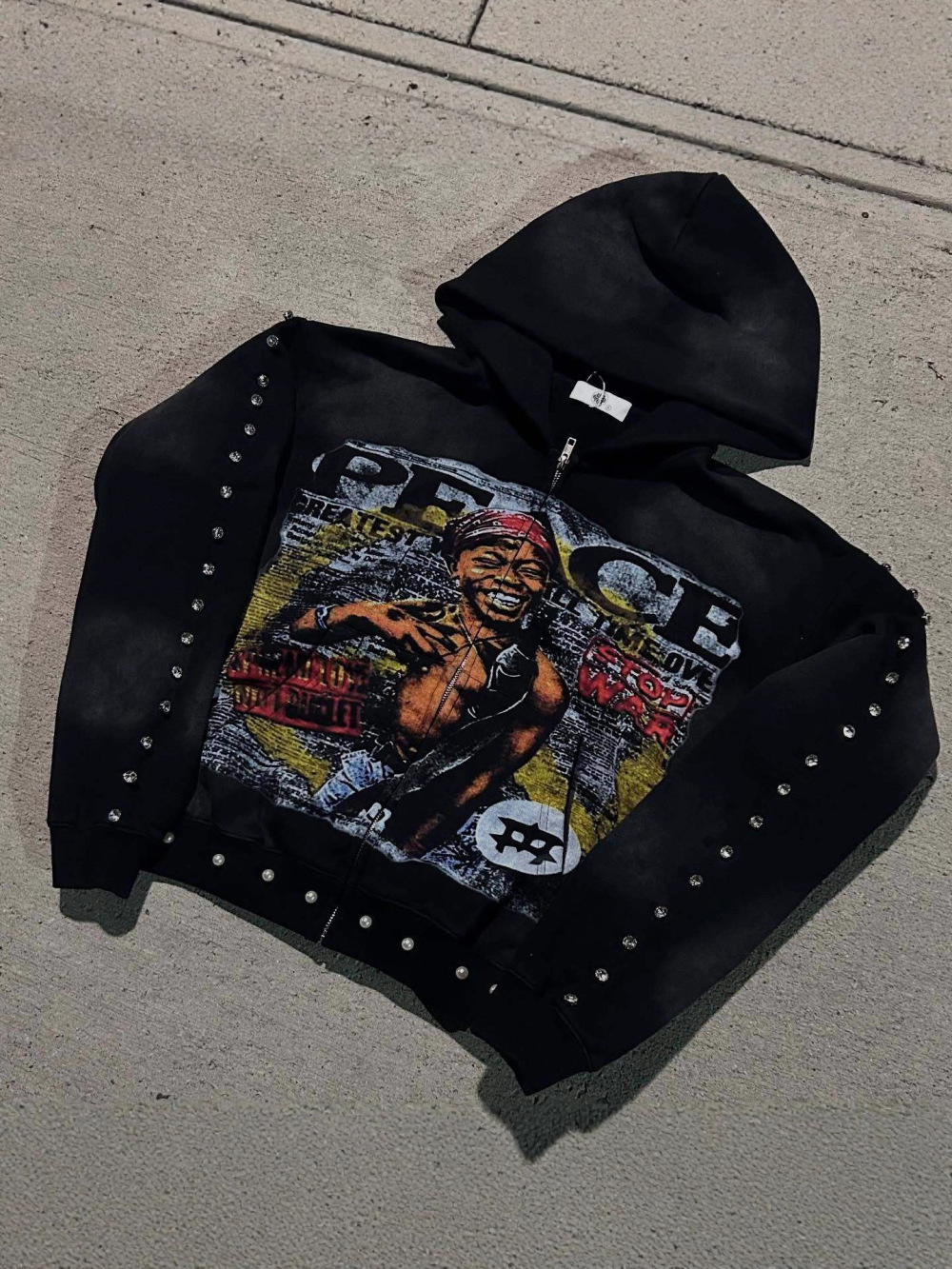2026 new American hip-hop loos - Street Fashion Zip Up Hoodie review and price