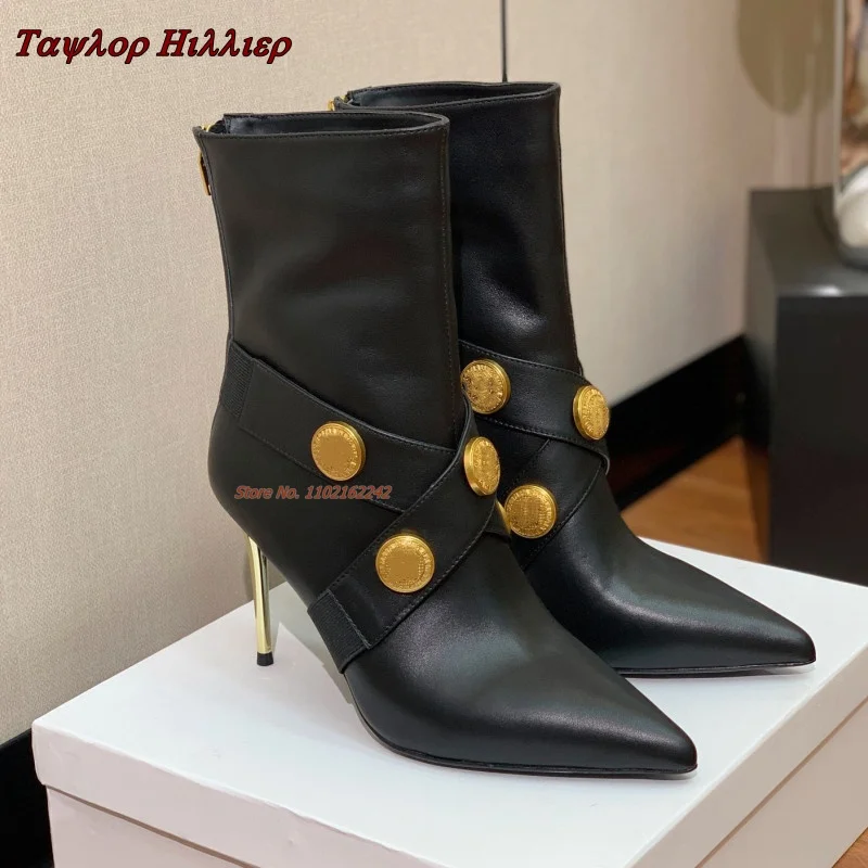 Autumn New Metal Button Ankle  - Street Fashion Female review and price