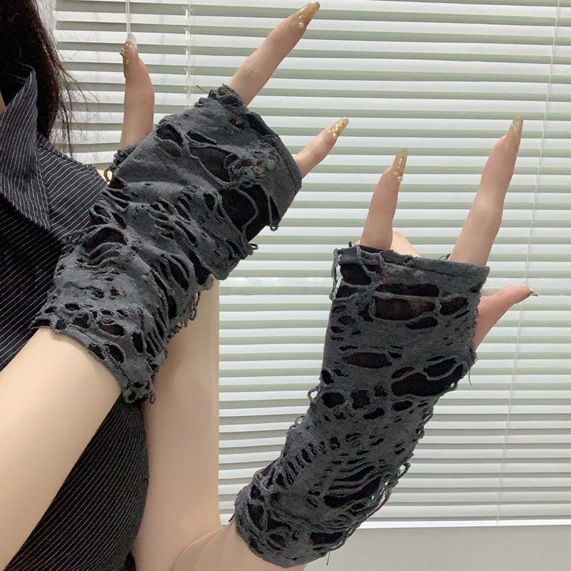 Yueqiu Girl Alt Fashion Ripped - Street Fashion Outfit Girl review and price