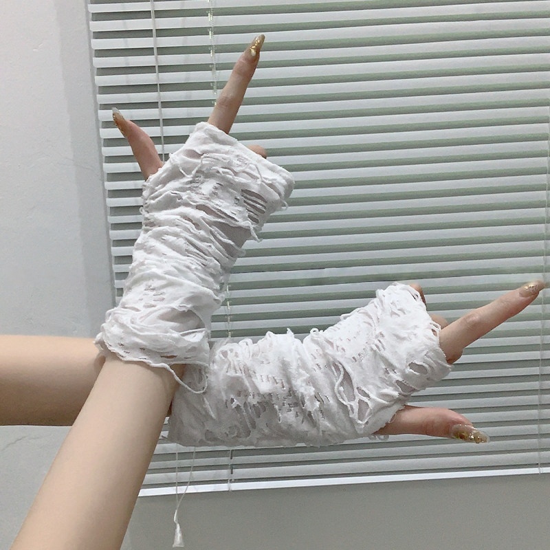 Yueqiu Girl Alt Fashion Ripped - Street Fashion Outfit Girl review and price