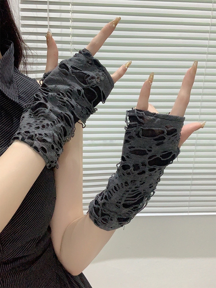 Yueqiu Girl Alt Fashion Ripped - Street Fashion Outfit Girl review and price
