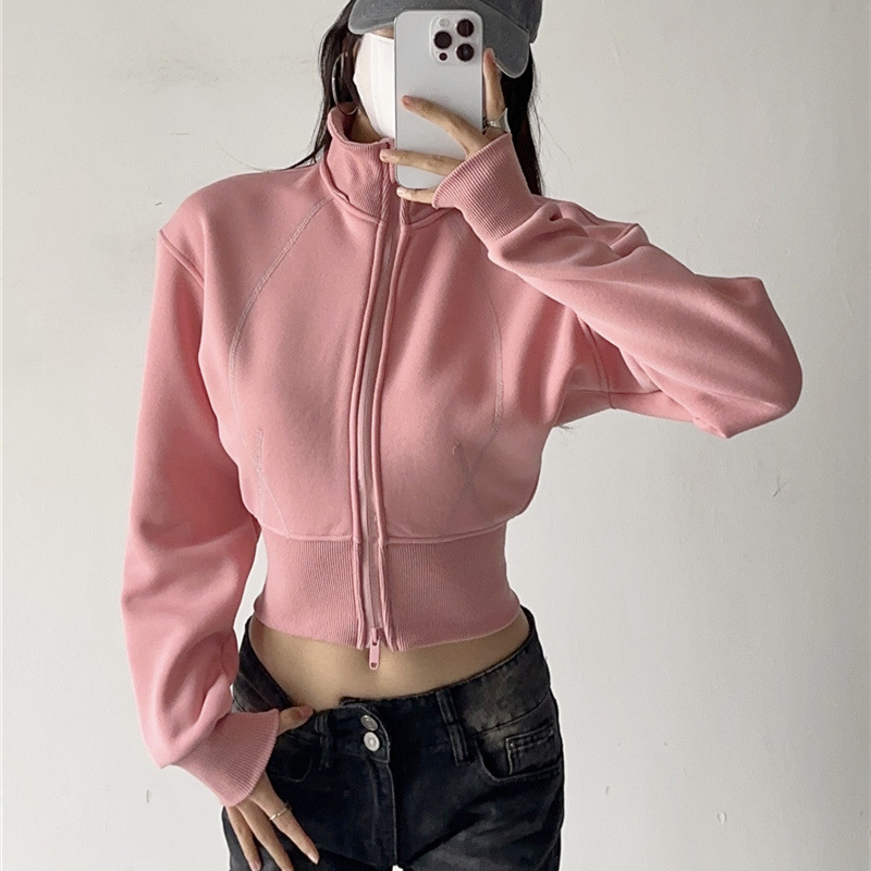 Women Crop Hoodie Sweatshirts  - Street Fashion Zip Up Hoodie review and price