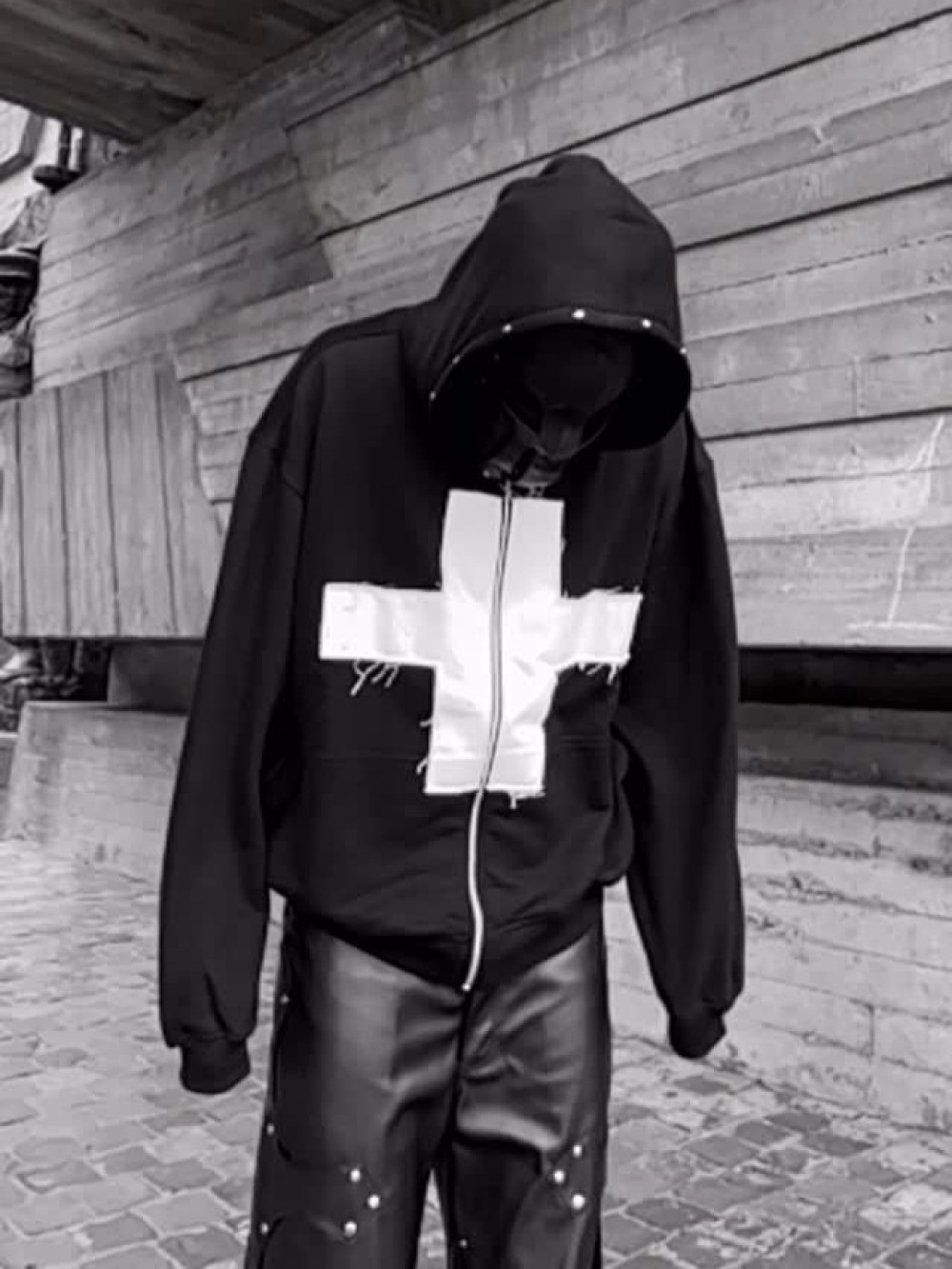 2026 New Y2K Dark Cross Hooded - Street Fashion Zip Up Hoodie review and price