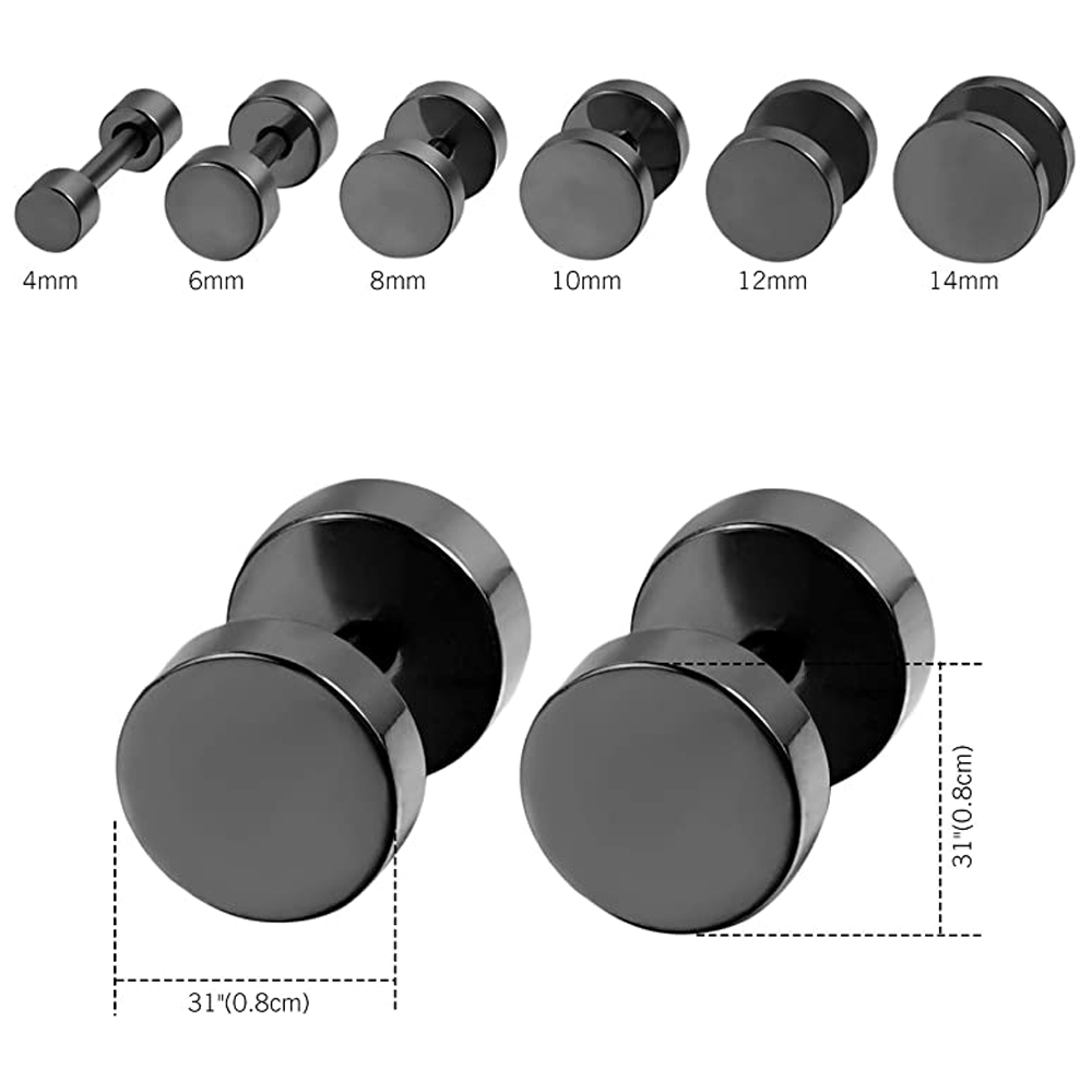 2 Piece Punk Stainless Steel S - Street Fashion Earrings review and price