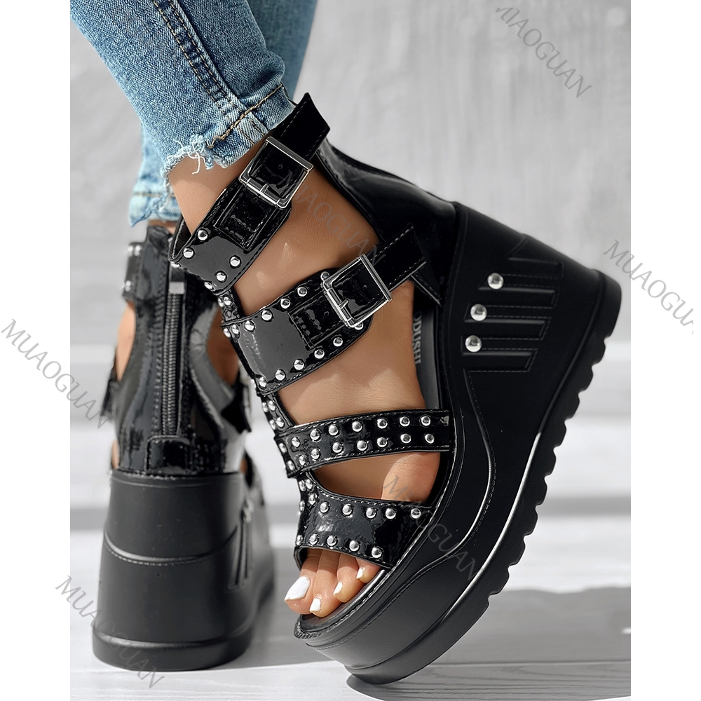 Fashion Women Peep Toe Black S - Street Fashion Women review and price