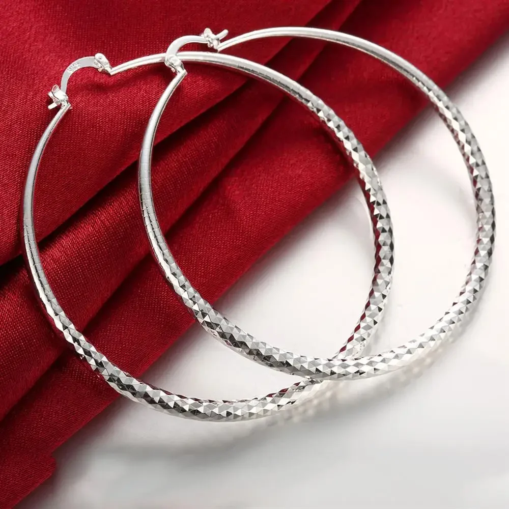 Hot 925 Sterling Silver 7CM  E - Street Fashion Earrings review and price