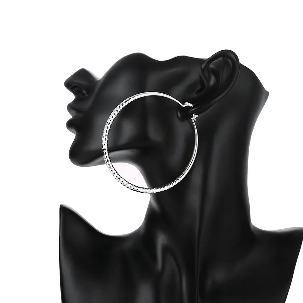 Hot 925 Sterling Silver 7CM  E - Street Fashion Earrings review and price