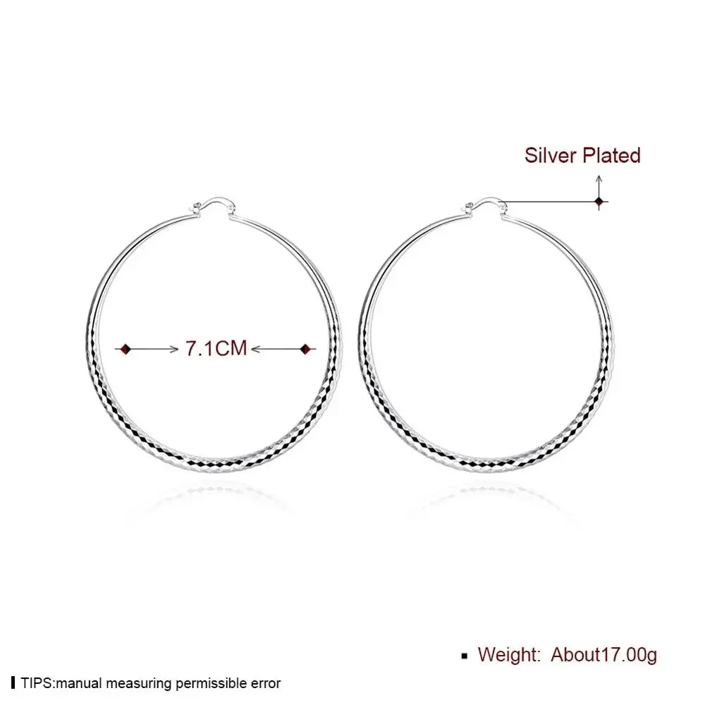 Hot 925 Sterling Silver 7CM  E - Street Fashion Earrings review and price