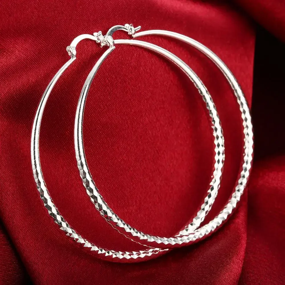 Hot 925 Sterling Silver 7CM  E - Street Fashion Earrings review and price