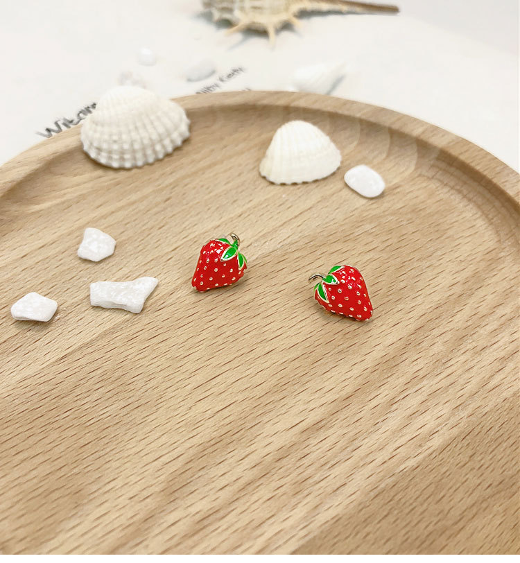 Acrylic Strawberry Earrings Fa - Street Fashion Earrings review and price