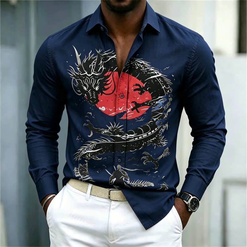 2026 New Men's Shirt White Bla - Street Fashion For 2026 review and price