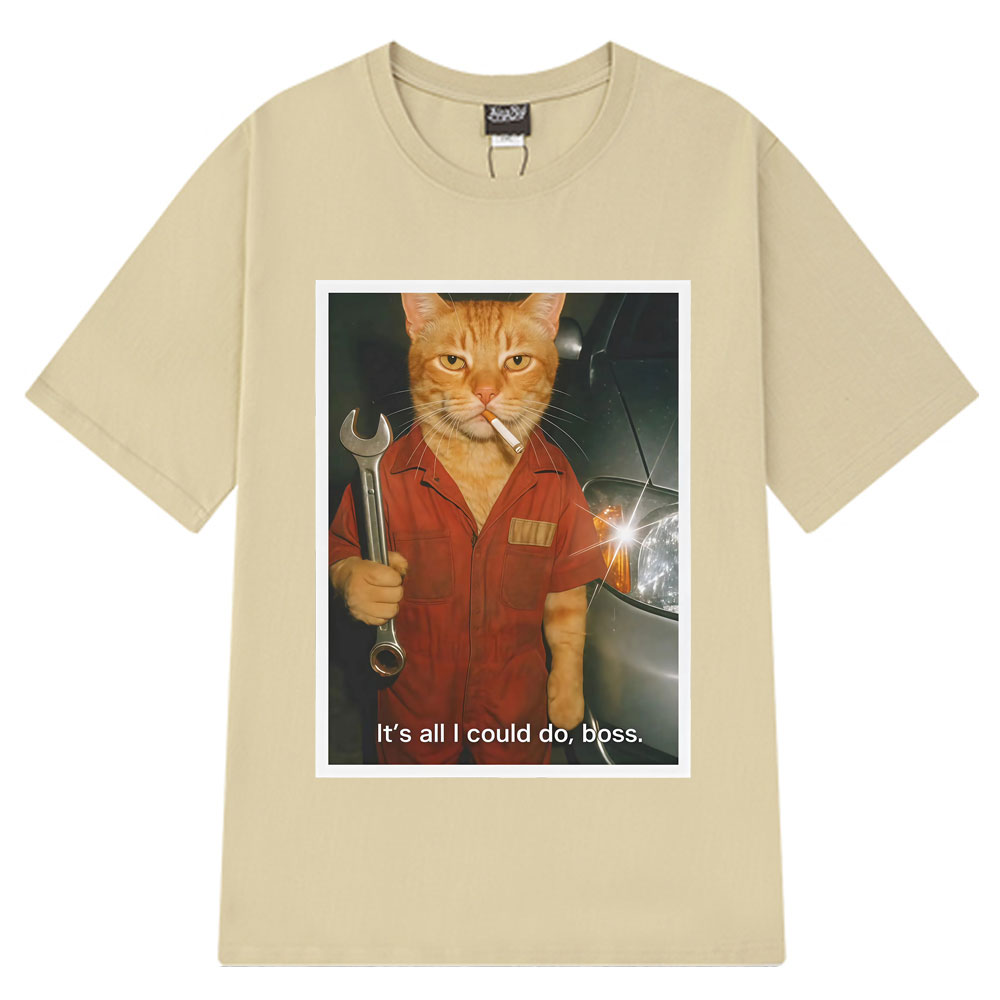 Funny Cat Mechanical Fans T-sh - Fashion Street Cat review and price