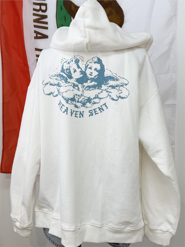 White Vintage Zip-up Hoodies W - Street Fashion Zip Up Hoodie review and price