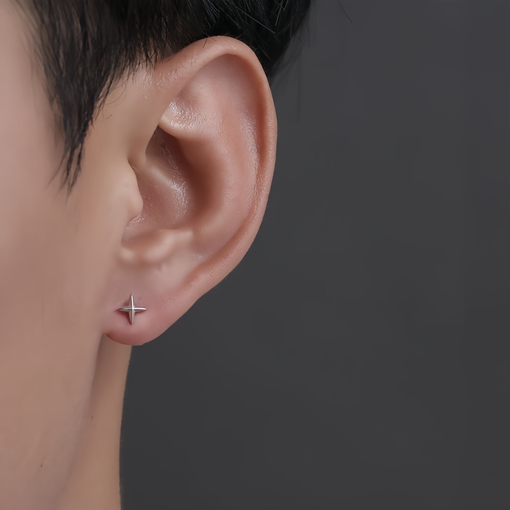 Simple Cross Stars Men Alloy S - Street Fashion Earrings review and price