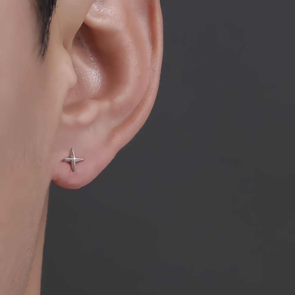 Simple Cross Stars Men Alloy S - Street Fashion Earrings review and price