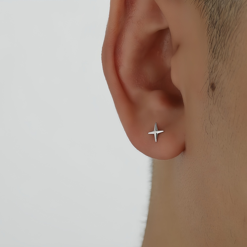 Simple Cross Stars Men Alloy S - Street Fashion Earrings review and price