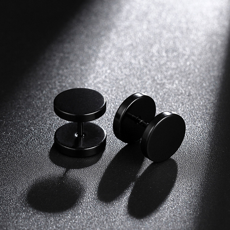 6 Pairs Black Unisex Earrings  - Street Fashion Earrings review and price