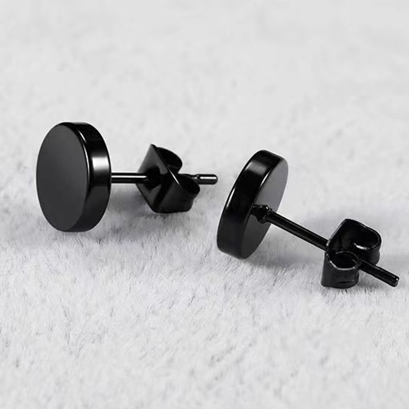 6 Pairs Black Unisex Earrings  - Street Fashion Earrings review and price