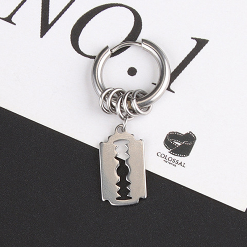 Fashion Stainless Steel Blade  - Street Fashion Earrings review and price