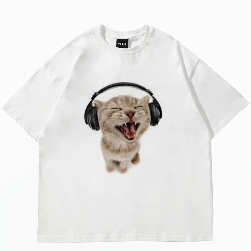 Women's cute cat printed short - Fashion Street Cat review and price