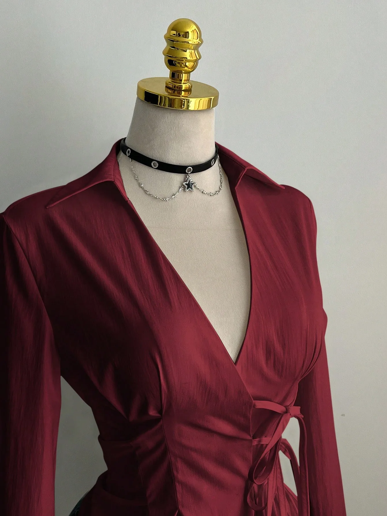 Fashion Long-sleeved Blouses S - Street Fashion Necklace review and price