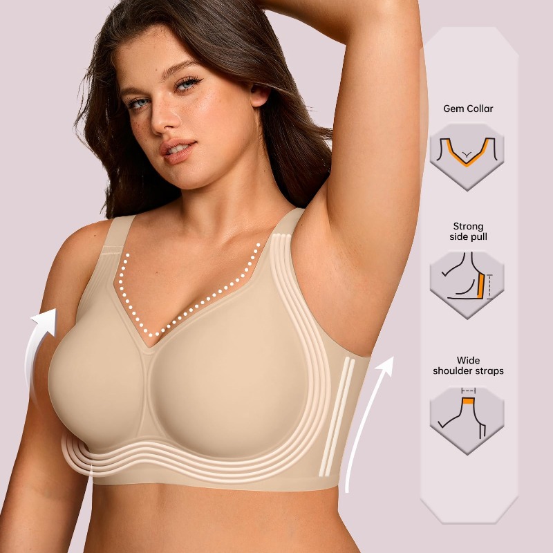 Plus Size Wireless Jelly Bra W - Street Fashion Female review and price