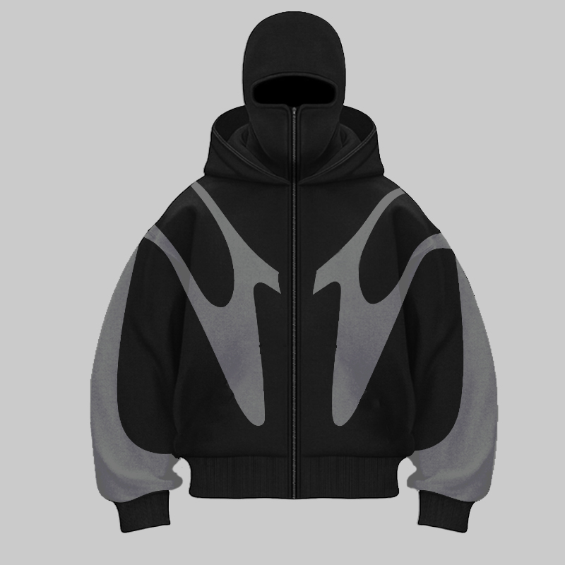 Retro Printed Devil Pattern Do - Street Fashion Zip Up Hoodie review and price