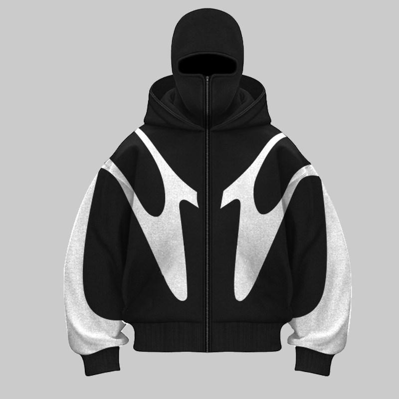 Retro Printed Devil Pattern Do - Street Fashion Zip Up Hoodie review and price