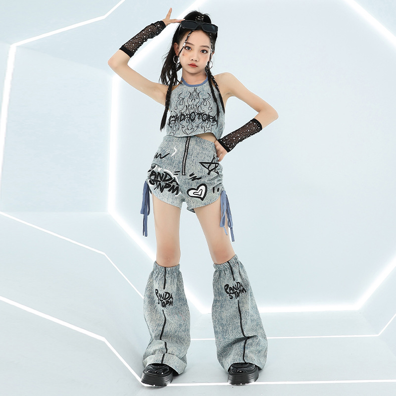 Cool Girl Hip Hop Jeans Tops F - Street Fashion Outfit Girl review and price