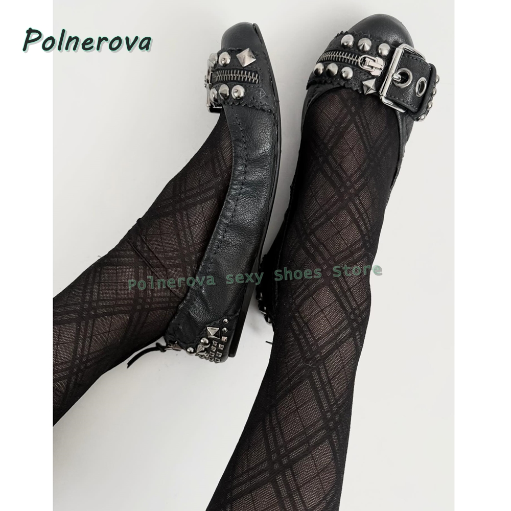 Rivet Belt Buckle Mary Jane Sh - Street Fashion Women review and price
