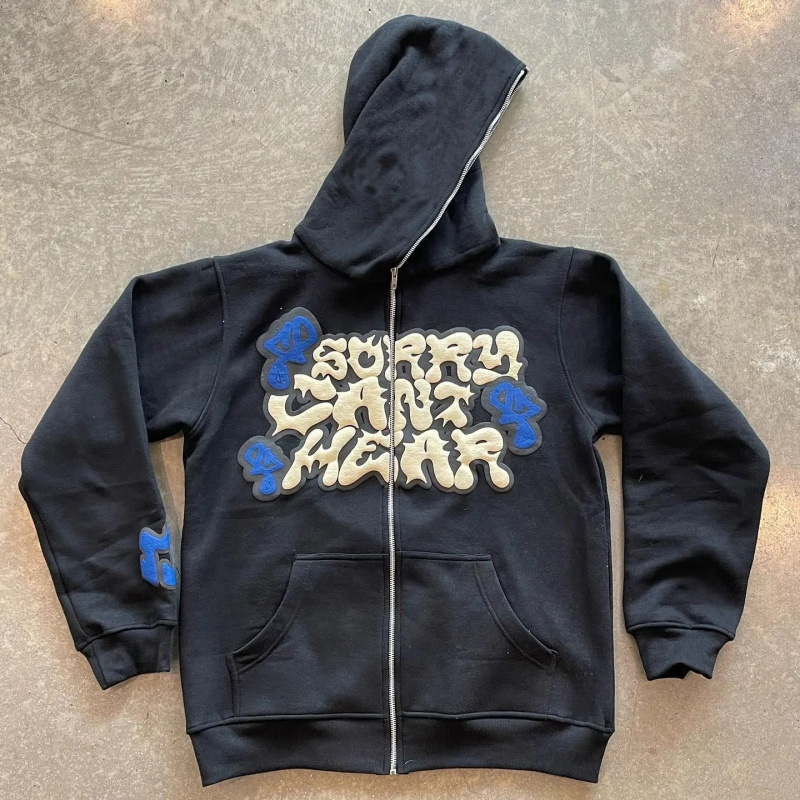 American Retro Star and Letter - Street Fashion Zip Up Hoodie review and price