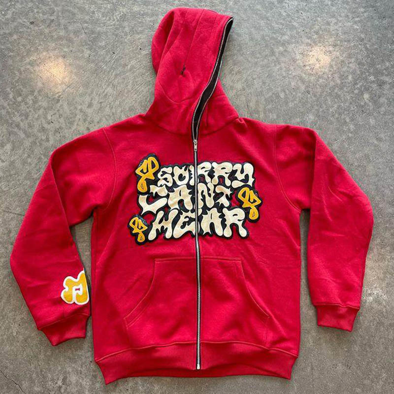 American Retro Star and Letter - Street Fashion Zip Up Hoodie review and price