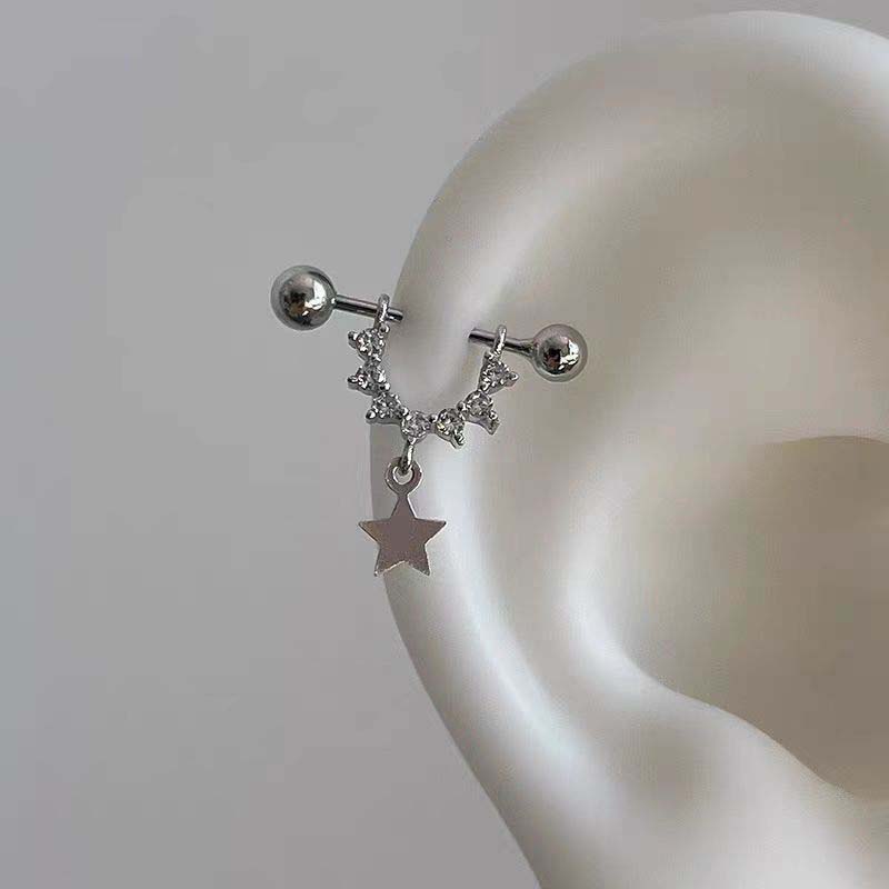 Sexy Trendy Zircon Star Pierci - Street Fashion Earrings review and price