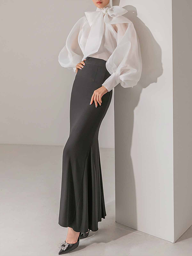 Women's Elegant Lantern Sleeve - Street Fashion Necklace review and price