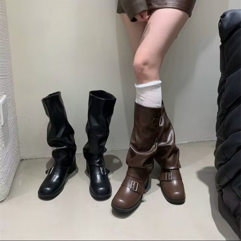 2025Woman Boots Knee High Plat - Street Fashion Winter 2025 review and price