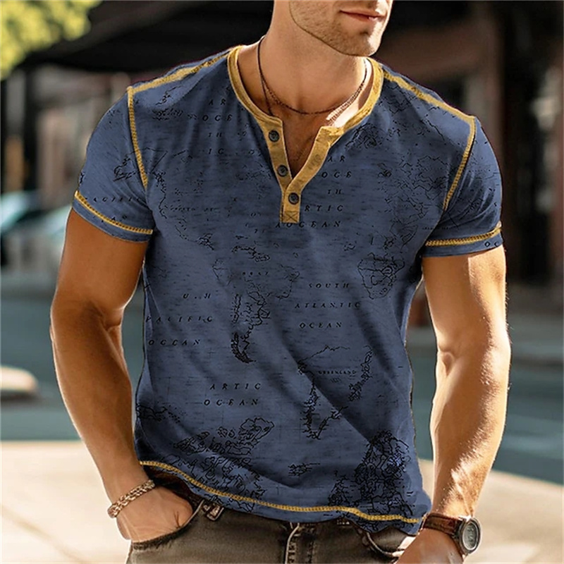 Men's Henry Shirts Funny 3D Pr - Street Fashion Vintage review and price