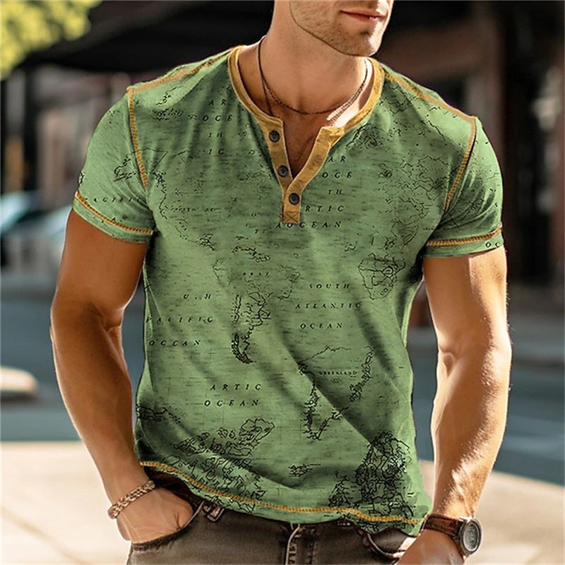 Men's Henry Shirts Funny 3D Pr - Street Fashion Vintage review and price